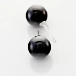 Histoire d'Or Boucles D'oreilles Puces Orbe Argent Blanc Céramique