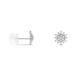 Histoire d'Or Boucles D'oreilles Puces Or Blanc Kristel Oxydes De Zirconium