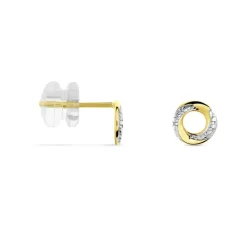 Histoire d'Or Boucles D'oreilles Puces Or Jaune Pamila Diamants
