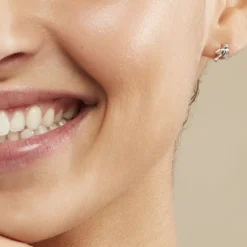 Histoire d'Or Boucles D'oreilles Puces Osie Argent Blanc