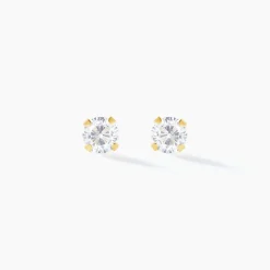 Histoire d'Or Boucles D'oreilles Puces Pepita De Zirconium