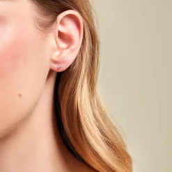 Histoire d'Or Boucles D'oreilles Puces Pepita Or Jaune Oxyde De Zirconium