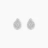 Histoire d'Or Boucles D'oreilles Puces Pear C Or Jaune Diamant