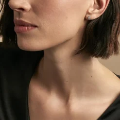 Histoire d'Or Boucles D'oreilles Puces Pear C Or Jaune Diamant