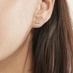 Boucles D'oreilles Puces Plaqué Or Jaune Alodia Oxydes De Zirconium-Histoire d'Or Best