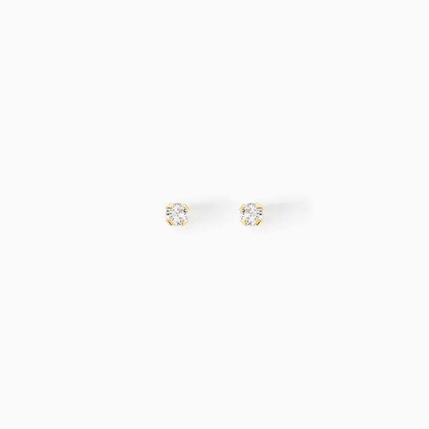 Boucles D'oreilles Puces Pepita De Zirconium-Histoire d'Or