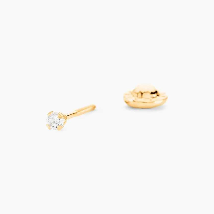 Boucles D'oreilles Puces Pepita De Zirconium-Histoire d'Or