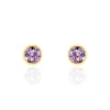 Histoire d'Or Boucles D'oreilles Puces Parmeclos Or Jaune Amethyste