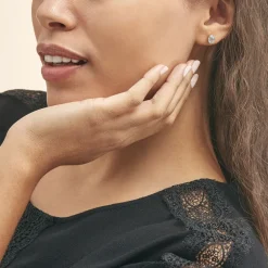 Histoire d'Or Boucles D'oreilles Puces Prudencia Or Jaune Topaze