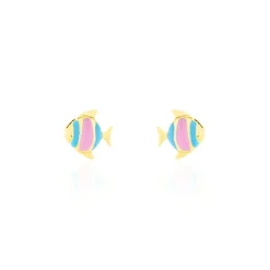 Histoire d'Or Boucles D'oreilles Puces Poisson Or Jaune