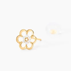 Histoire d'Or Boucles D'oreilles Puces Philine Fleur De Zirconium