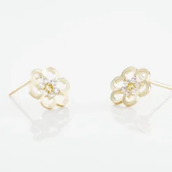Histoire d'Or Boucles D'oreilles Puces Philine Fleur De Zirconium