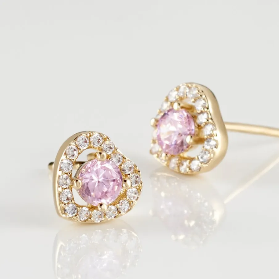 Histoire d'Or Boucles D'oreilles Puces Plaqué Or Jaune Alais Oxyde De Zirconium