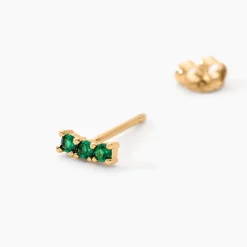 Histoire d'Or Boucles D'oreilles Puces Plaqué Or Jaune Alodia Spnielles