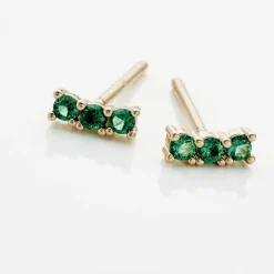 Histoire d'Or Boucles D'oreilles Puces Plaqué Or Jaune Alodia Spnielles