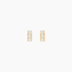 Boucles D'oreilles Puces Rachilda Or Jaune Oxyde De Zirconium-Histoire d'Or