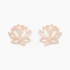 Histoire d'Or Boucles D'oreilles Puces Rosita Argent Rose