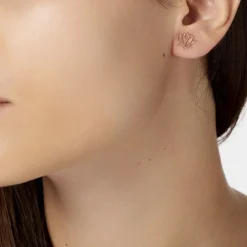 Histoire d'Or Boucles D'oreilles Puces Rosita Argent Rose