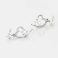 Boucles D'oreilles Puces Romance De Zirconium-Histoire d'Or Hot