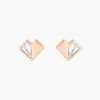 Histoire d'Or Boucles D'oreilles Puces Rossana Argent Rose Pierre De Synthese