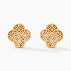 Boucles D'oreilles Puces Rosalite Or Jaune Nacre-Histoire d'Or Outlet