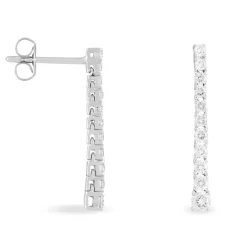 Histoire d'Or Boucles D'oreilles Puces Riviera Or Blanc Diamant