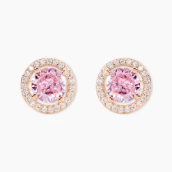Histoire d'Or Boucles D'oreilles Puces Rio Argent Rose Oxyde