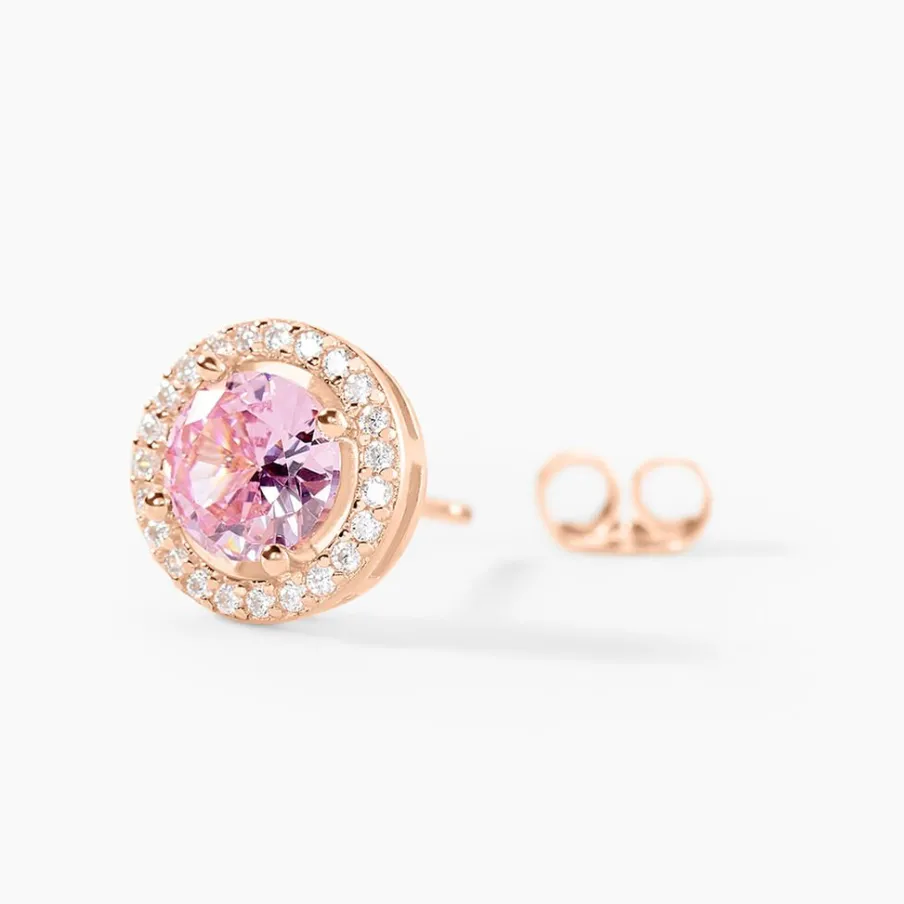 Histoire d'Or Boucles D'oreilles Puces Rio Argent Rose Oxyde