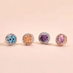 Histoire d'Or Boucles D'oreilles Puces Rio Argent Rose Oxyde