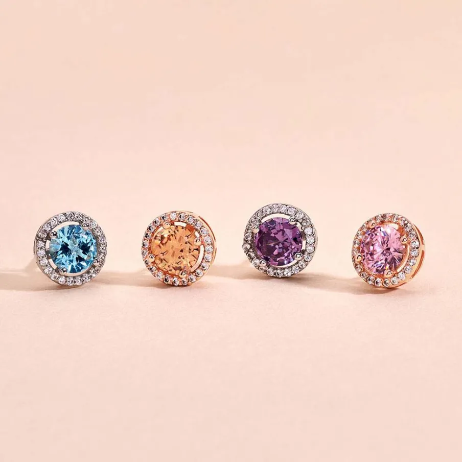 Histoire d'Or Boucles D'oreilles Puces Rio Argent Rose Oxyde