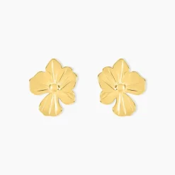 Boucles D'oreilles Puces Rahima Acier Jaune-Histoire d'Or Hot