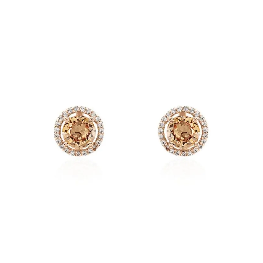 Boucles D'oreilles Puces Rio Argent Rose Oxyde-Histoire d'Or Online