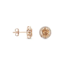Boucles D'oreilles Puces Rio Argent Rose Oxyde-Histoire d'Or Online