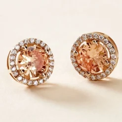 Boucles D'oreilles Puces Rio Argent Rose Oxyde-Histoire d'Or Online