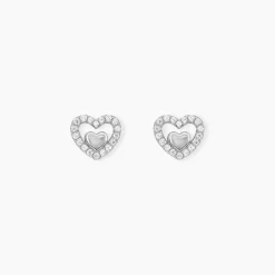 Boucles D'oreilles Puces Rizlene Argent Blanc Oxyde De Zirconium-Histoire d'Or Outlet