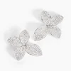 Histoire d'Or Boucles D'oreilles Puces Radiant Bloom Argent Blanc Oxyde