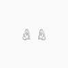 Boucles D'oreilles Puces Roma Argent Blanc Oxyde De Zirconium-Histoire d'Or Clearance