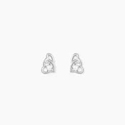 Boucles D'oreilles Puces Roma Argent Blanc Oxyde De Zirconium-Histoire d'Or Clearance