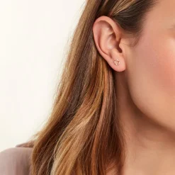 Histoire d'Or Boucles D'oreilles Puces Reed Or Jaune Oxyde De Zirconium