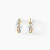 Boucles D'oreilles Puces Soukayna Or Bicolore Diamant-Histoire d'Or Sale