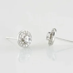 Histoire d'Or Boucles D'oreilles Puces Star Or Blanc Oxyde De Zirconium