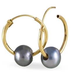 Histoire d'Or Boucles D'oreilles Puces Suraya Or Jaune Perle De Culture