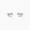 Boucles D'oreilles Puces Suna Argent Blanc Oxyde De Zirconium-Histoire d'Or