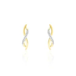 Boucles D'oreilles Puces Smina Or Jaune Diamant-Histoire d'Or Online