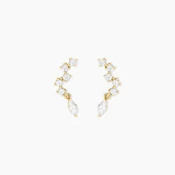 Histoire d'Or Boucles D'Oreilles Puces Sparkle Or Jaune Oxyde De Zirconium