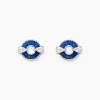 Boucles D'oreilles Puces Serafine Argent Lapis Lazuli Oxyde-Histoire d'Or Sale