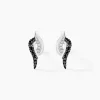 Boucles D'oreilles Puces Sculptural Or Blanc Diamant-Histoire d'Or Sale