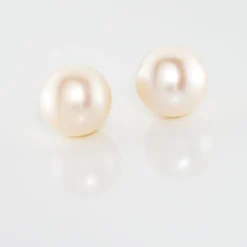 Boucles D'oreilles Puces Suki Or Jaune Perle De Culture-Histoire d'Or New