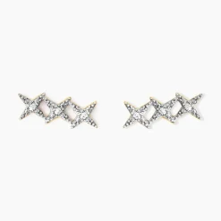 Histoire d'Or Boucles D'oreilles Puces Starlight Or Jaune Diamant