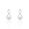 Boucles D'oreilles Puces Shaeen Or Blanc Diamant-Histoire d'Or Discount